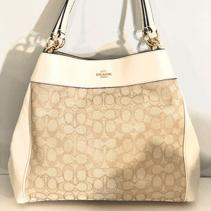COACH Lexy Signature Jacquard Shoulder Bag Handbag